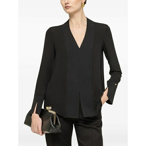 ニッサ レディース プルオーバー トップス V-neck panelled top Black