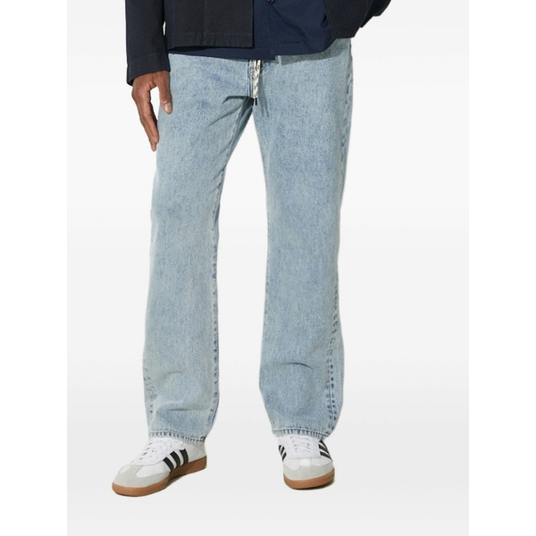 アリーズ メンズ ジーンズズボン下 ボトムス Embroidered-logo jeans Blue