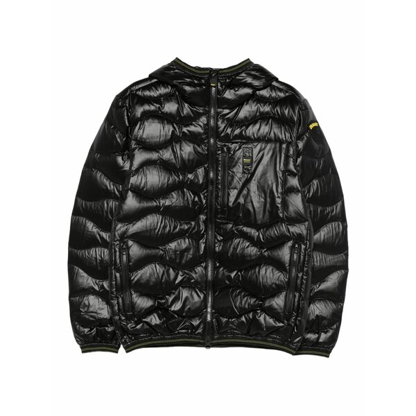 ブラウアー メンズ ジャケット&ブルゾン アウター Hooded quilted jacket Black|asty