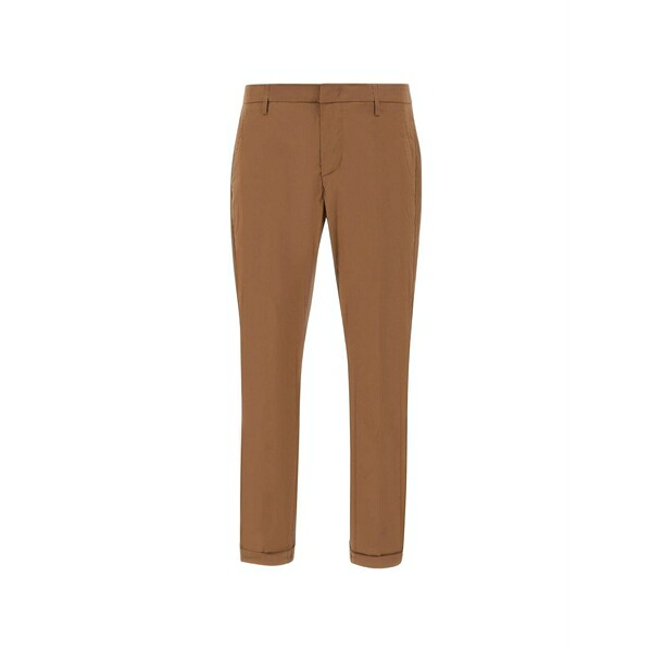 ドンダップ メンズ 心地好いズボン下 ボトムス Gaubert slim-fit trousers Brown