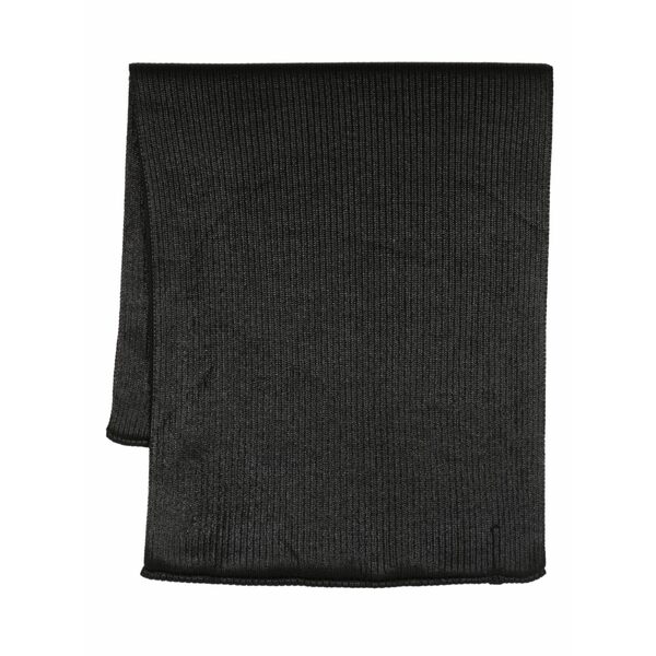 ユリウス メンズ マフラー・ストール・スカーフ アクセサリー Ribbed circular-design scarf Black|asty