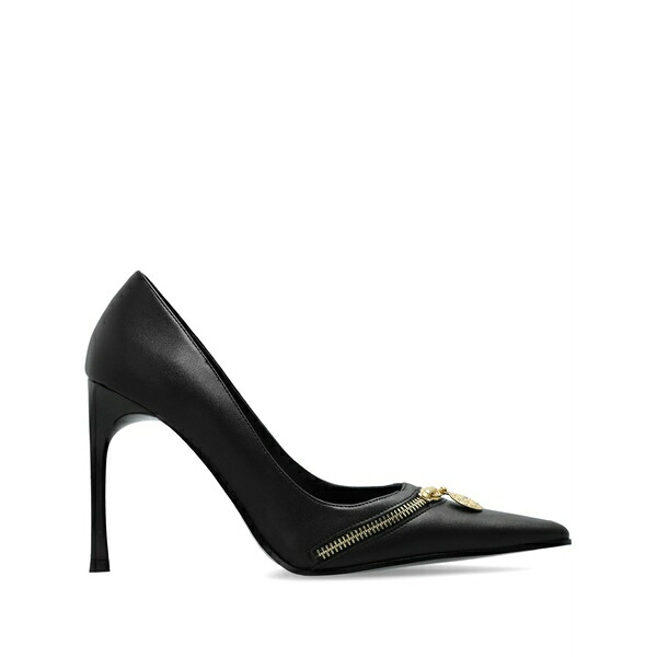呼びりん探し回る レディース パンプス シューズ 105粍 zip-detail pumps  Black