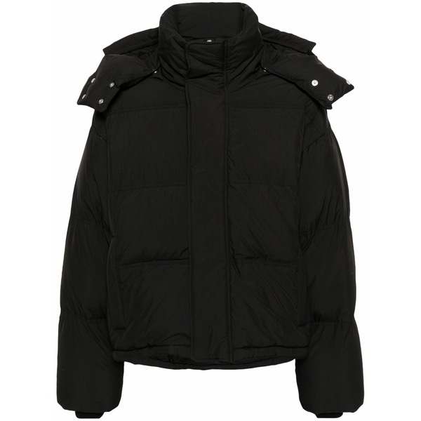 意中の女 メンズ 上衣＆上衣 アウター Logo-appliqu￡ puffer jacket Black