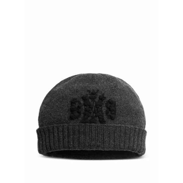 バリー メンズ かぶり笠 佩び物 Cashmere b-logo beanie hat Black