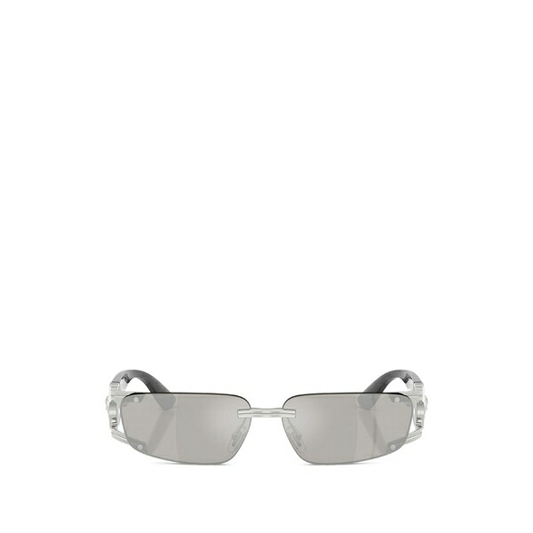 ヴェルサーチ メンズ サングラス・アイウェア 付属物 Medusa head-appliqu￡ sunglasses Silver
