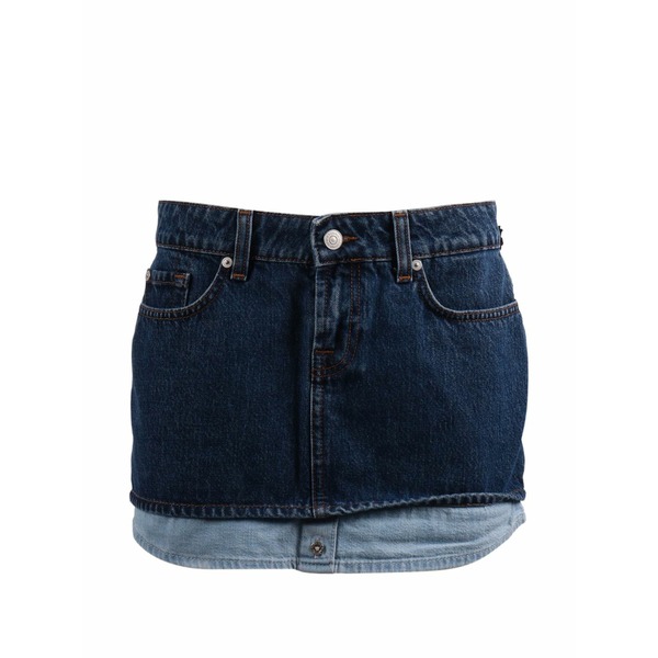 7フォーオールマンカインド レディース スコート ボトムス Double-layer denim skirt Blue