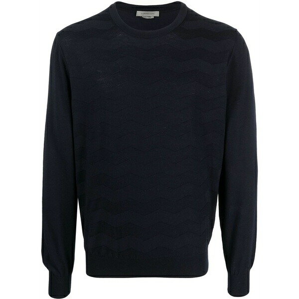 コルネリアーニ メンズ 編み物\u0026ティーシャツ アウター Round-neck knit jumper Blue
