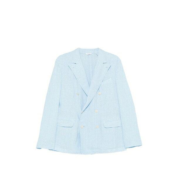 ボリオリ メンズ 上衣＆上衣 アウター Flap-pocket double-breasted blazer Blue