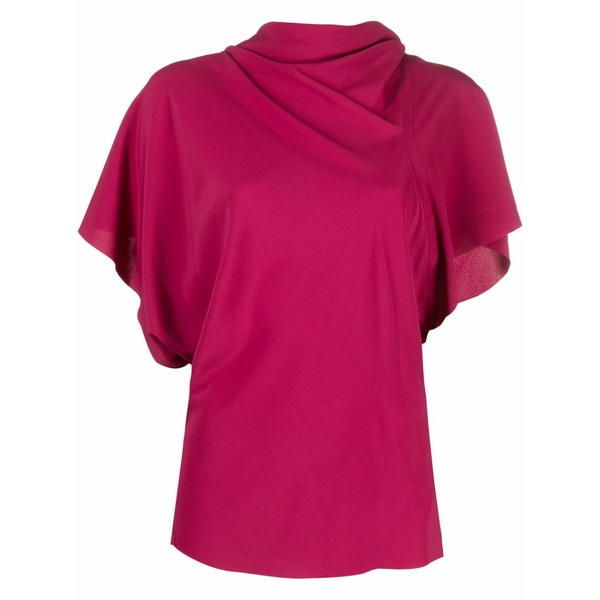 リックオウエンス レディース プルオーバー トップス Asymmetric draped blouse Pink