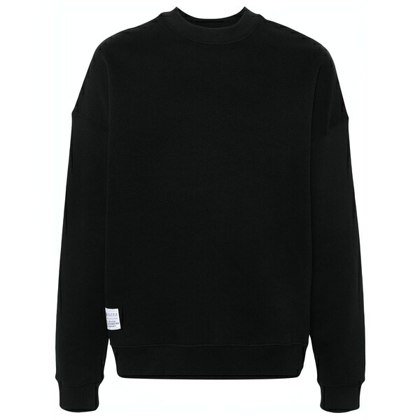 アルファインダストリーズ メンズ パーカー・スウェットシャツ アウター Logo-print sweatshirt Black