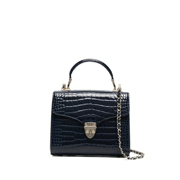 アスピナルオブロンドン レディース トートバッグ 御徒面子 Midi mayfair top-handle bag Blue