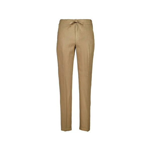 １２０％リノ メンズ 心地好いズボン下 ボトムス Drawstring linen trousers Neutrals