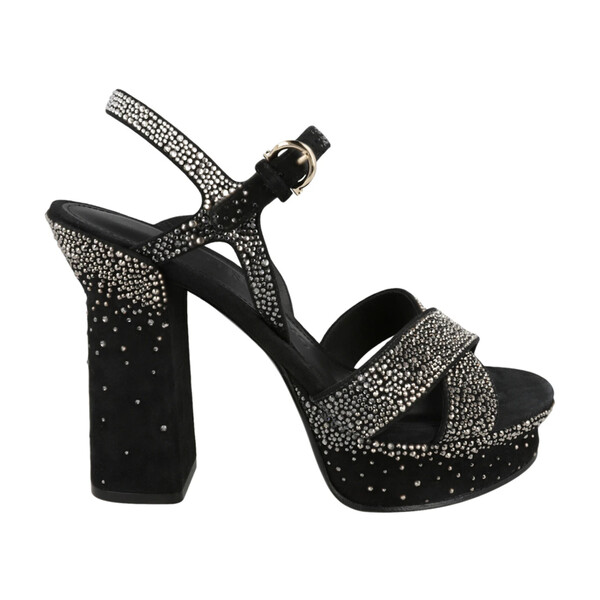 Ferragamo フェラガモ レディース スニーカー  【Ferragamo Sonya Suede Platform Sandals Black (Women)】  サイズ US_W_11 Black