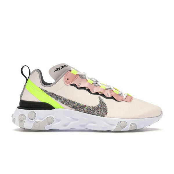 Nike ナイキ レディース スニーカー  【Nike React Element 55 Premium Light Soft Pink (Women\u0027s)】  大いさ US_7(24.0糎) Light Soft Pink/Black/Volt/Atmosphere Grey レディース靴-靴