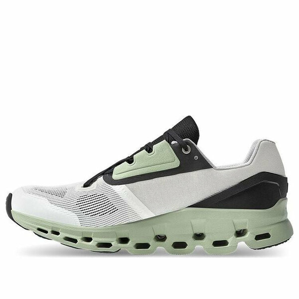 On Running オン 駈けっくら メンズ スニーカー  【On Running Cloudstratus \u0027White Black Green\u0027 39.99212】  大いさ US_9(27.0珊) 靴-スニーカー