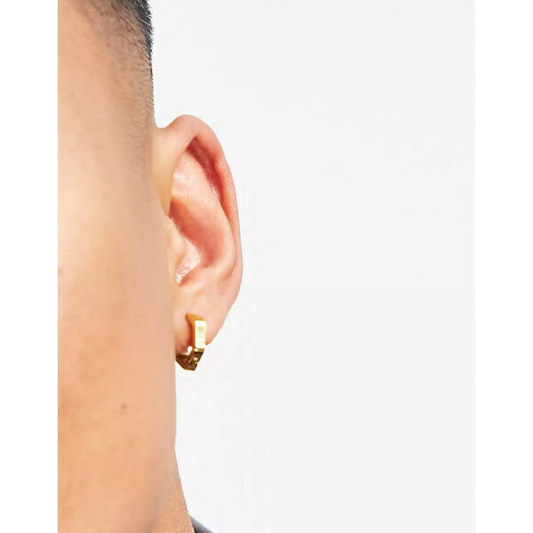 いておりま アイコンブランド メンズ ピアス イヤリング アクセサリー Icon Brand Stainless Steel Rounded Hex Hoops In Gold Gold Revida 店 すべて Shineray Com Br