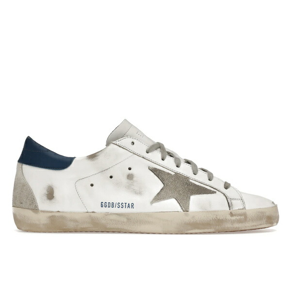 Golden Goose ゴールデングース メンズ スニーカー  【Golden Goose Super-Star White Royal Blue Grey Suede Patch】  サイズ US_M_13 White/Royal Blue