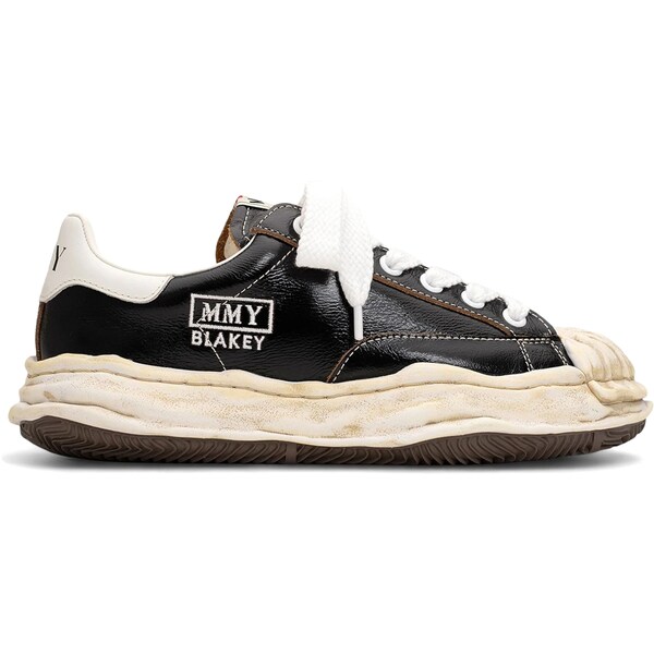 Maison Mihara Yasuhiro ミハラヤスヒロ メンズ スニーカー  【Maison Mihara Yasuhiro Blakey OG Sole Wrinkled Leather Low Black White】  サイズ US_5(23.0cm) Black/White