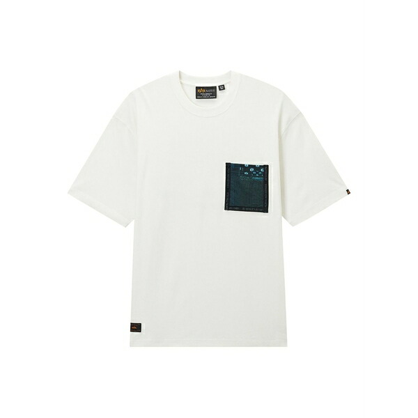 アルファインダストリーズ メンズ プルオーバー トップス Graphic-patch pocket t-shirt White