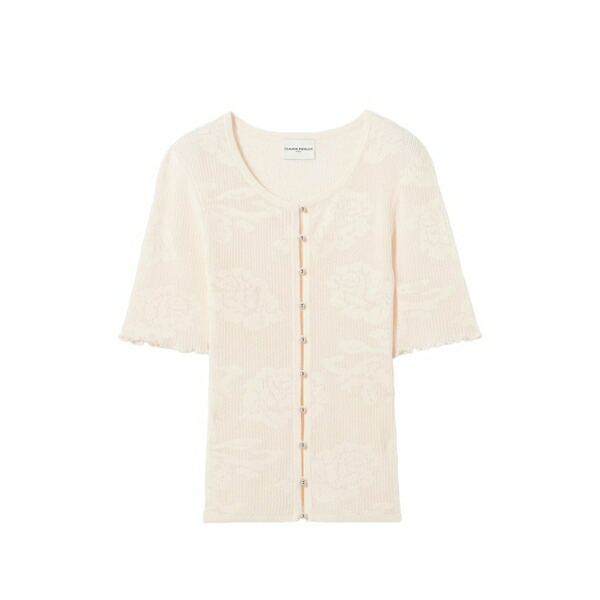 クローディピエルロ レディース ジレー アウター Buttoned short-sleeves cardigan Neutrals