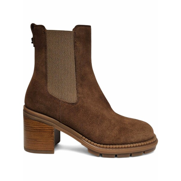 カサディ レディース ブーツ シューズ 80mm suede chelsea boots Brown|asty
