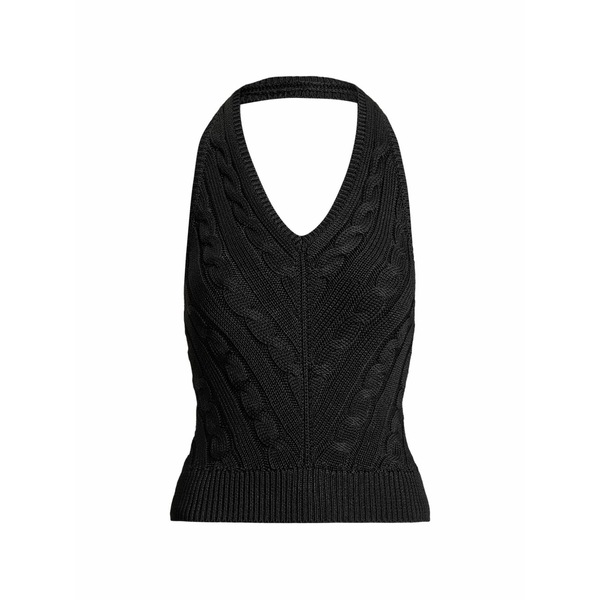 ラルフローレン レディース 編み物\u0026スウェーター アウター Cable-knit backless halter knitted top Black