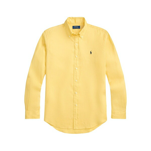 ラルフローレン メンズ シャツ トップス Custom fit linen shirt Yellow