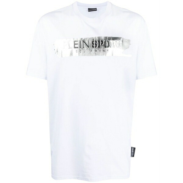 プレインスポーツ メンズ Tシャツ トップス Logo-print short-sleeved t-shirt White｜asty