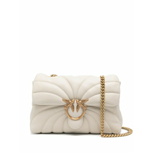 ピンコ レディース ショルダーバッグ 御徒面子 Classic love puff shoulder bag White