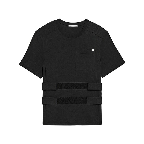 ヘルムート 言葉づかい メンズ ティーシャツ トップス Touch-strap t-shirt Black メンズファッション-Tシャツ・カットソー