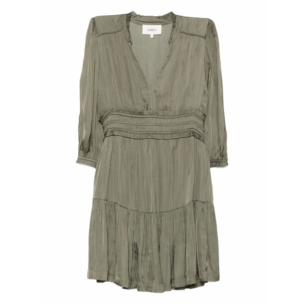 バッシュ レディース ワンピース トップス Cyrilia v-neck tiered dress Green｜asty