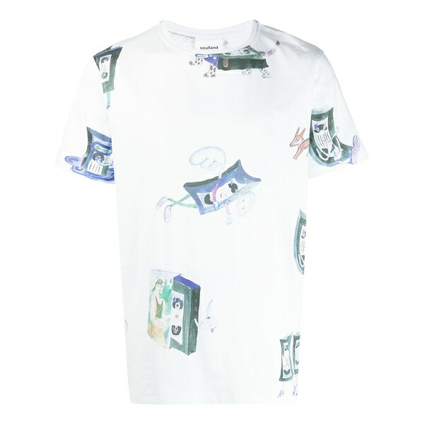 ソウルランド メンズ Tシャツ トップス Archie t-shirt White|asty