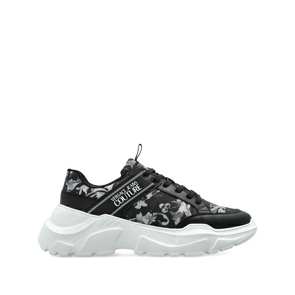 ベルサーチ メンズ スニーカー シューズ Baroque-print sneakers Black｜asty