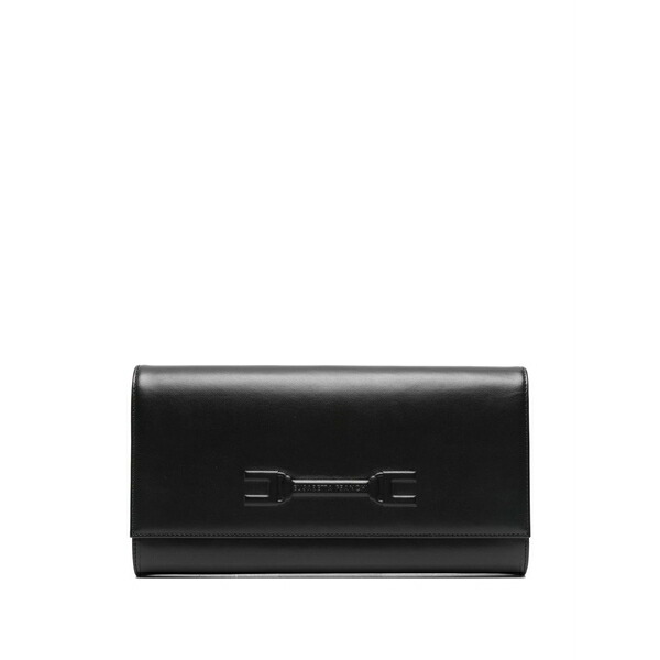 エリザベスフランキ レディース ショルダーバッグ バッグ Logo cluch bag Black
