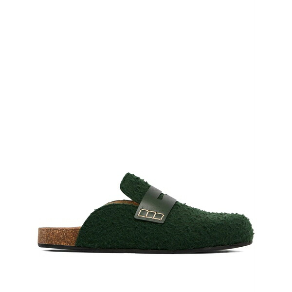 J.W.アンダーソン レディース スリッポン・ローファー シューズ Felt loafers Green