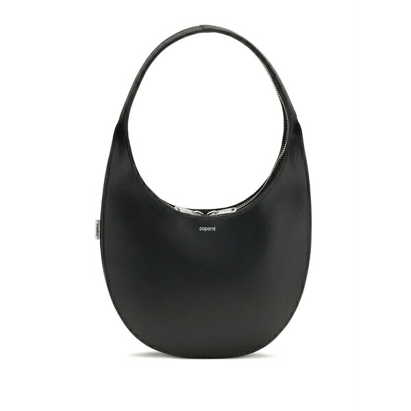 コペルニ レディース ショルダーバッグ 御徒面子 Soft swipe zip shoulder bag Black