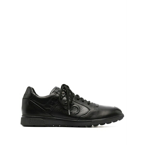 カサディ メンズ スニーカー シューズ Monogram low-top sneakers Black