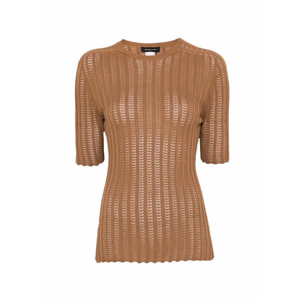 ファビアナ フィリッピ レディース プルオーバー トップス Cotton t-shirt Brown