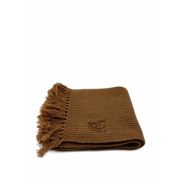 ヴァレンティノ ガラヴァーニ レディース えり巻き・袈裟・えり巻き 付属物 Fringed logo-detail scarf Brown