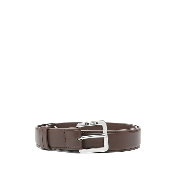 ジ アティコ レディース 三尺帯 付属物 Logo buckle belt Brown