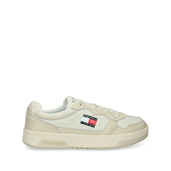 トミーヒルフィガー レディース スニーカー シューズ Two-tone lace-up leather trainers Neutrals