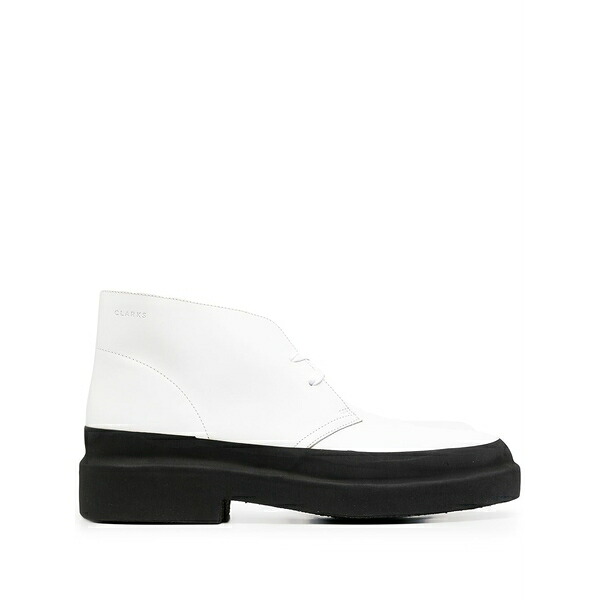 クラークス メンズ ブーツ シューズ Two-tone ankle-boots White