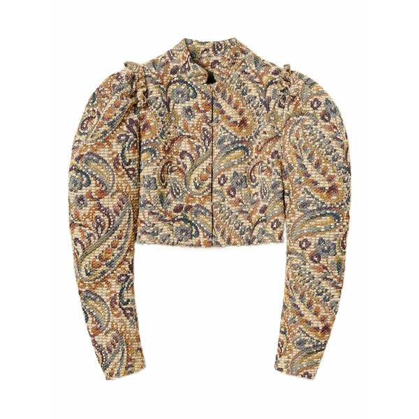 ツイン仕掛ける レディース 上衣＆上衣 アウター Paisley puff-sleeve jacket Neutrals