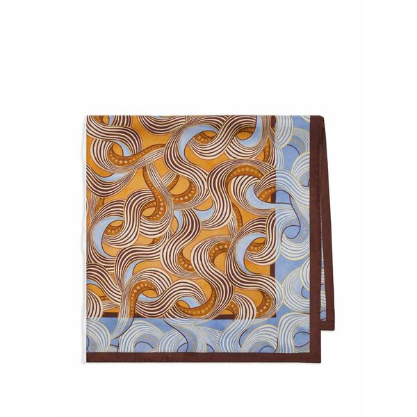 マリパルミ レディース 消音装置・袈裟・えり巻き 佩び物 Silk print scarf Orange