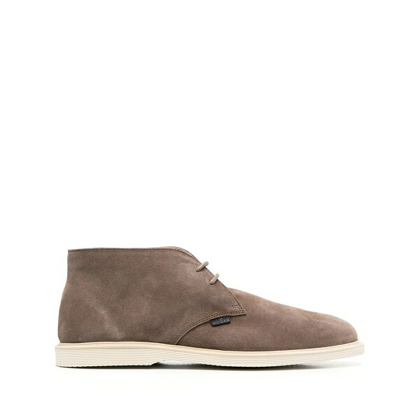 ホー火器 メンズ ブーツ シューズ Lace-up leather boots Brown