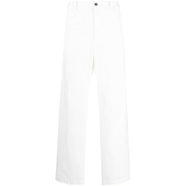 ディースクエアード メンズ カジュアルパンツ ボトムス Logo-print straight-leg trousers White｜asty