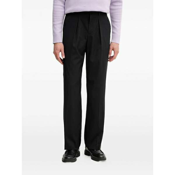 シスレー メンズ 心地好いズボン下 ボトムス Pleated trousers Black