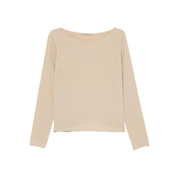 エルマンノ シェルヴィーノ レディース ニット&セーター アウター Boat-neck long-sleeve sweatshirt Brown|asty