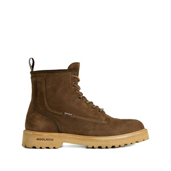 羊毛 分限者 メンズ ブーツ シューズ Lace-up zip boots Brown