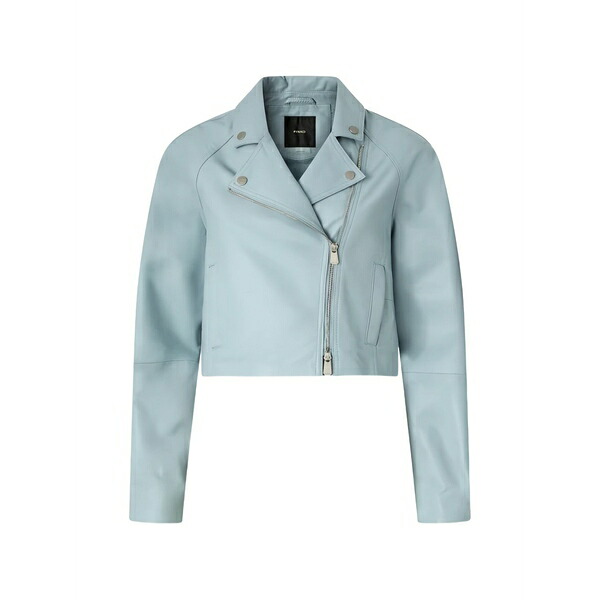 ピンコ レディース 上衣＆上衣 アウター Zip leather jacket Blue